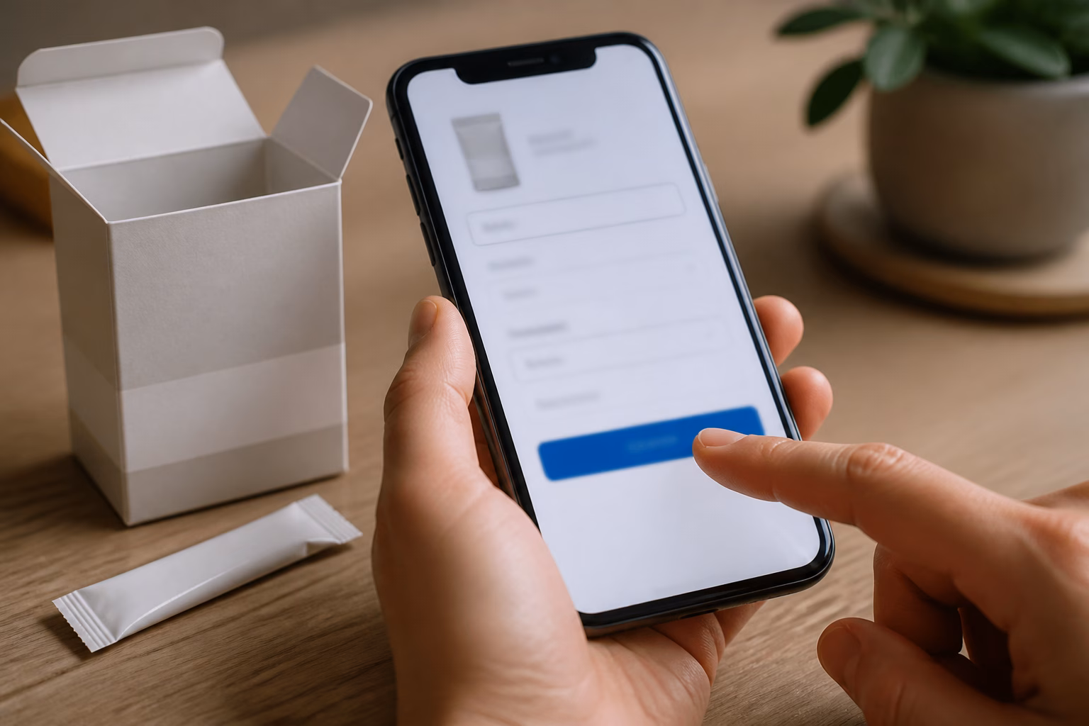 Оформлення замовлення Гельмітону через офіційний сайт на смартфоні