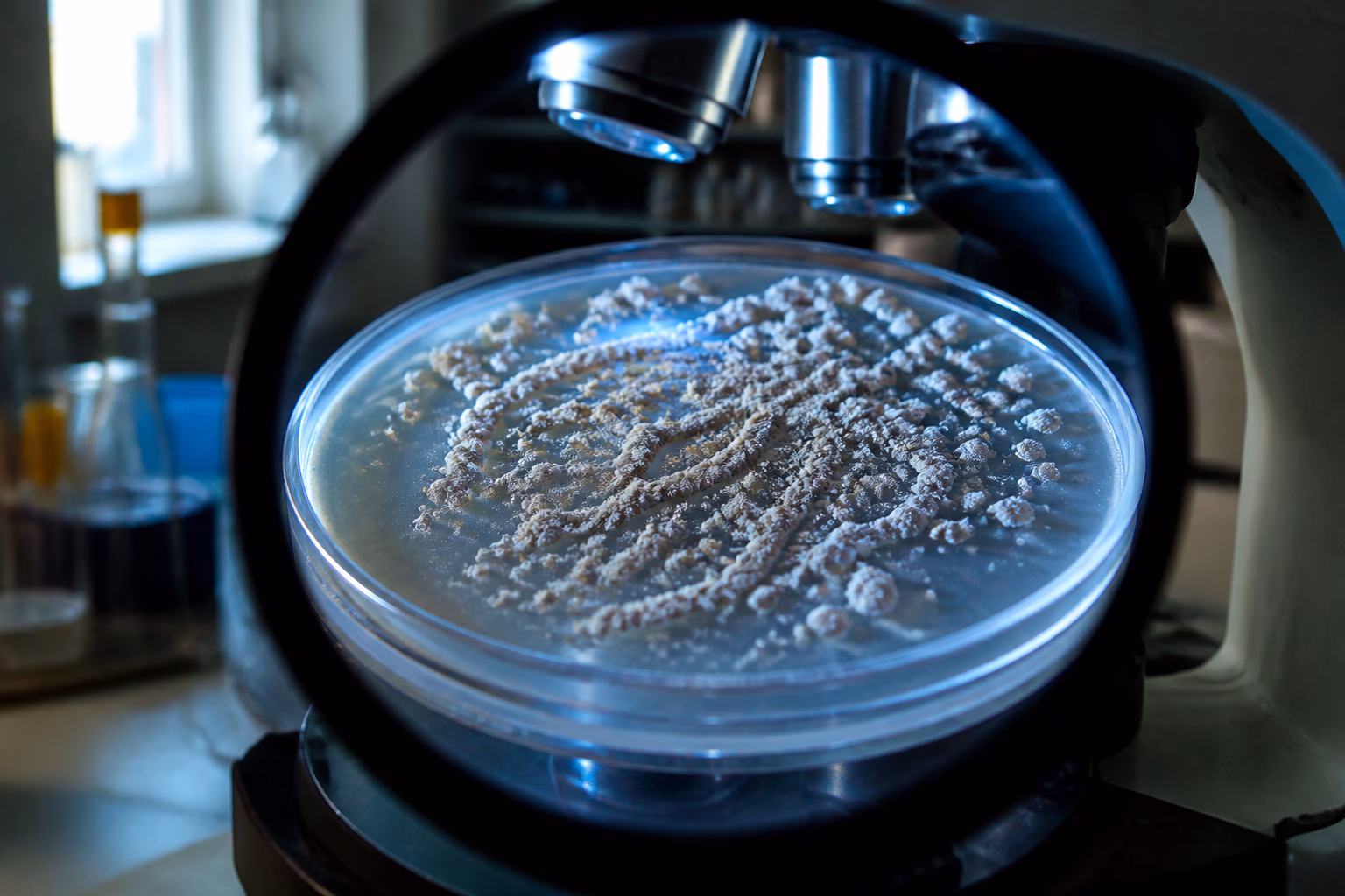 Мікроскопічне дослідження бактерій Streptomyces avermitilis, що продукують авермектини