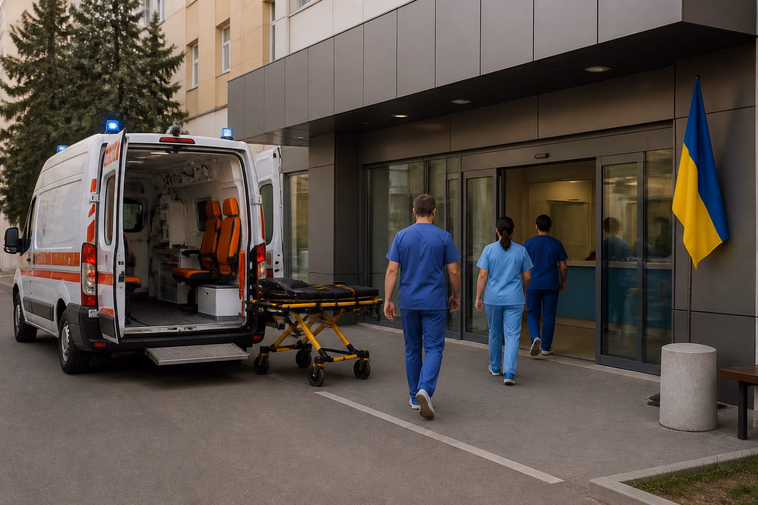Вхід до відділення невідкладної допомоги лікарні