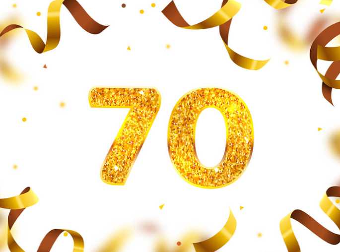 Оригінально привітати з ювілеєм, з 70 річчям