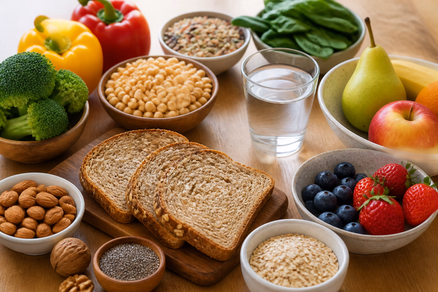 Здорові продукти з високим вмістом клітковини для підтримки травлення